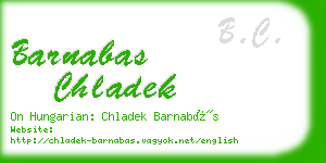 barnabas chladek business card